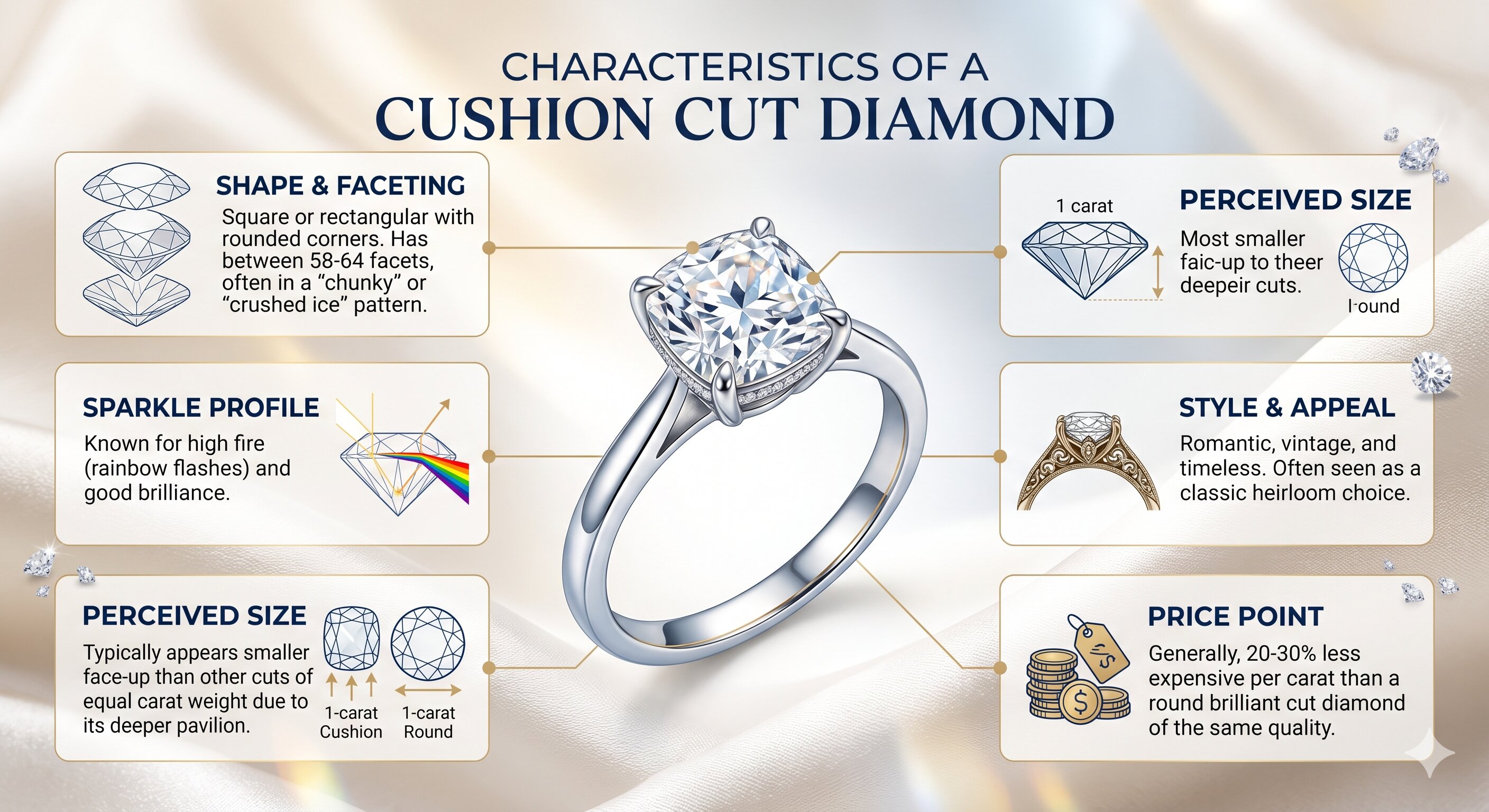Description of a Cushion Cut Diamond